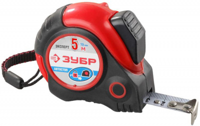 Рулетка  5м*19 мм ЗУБР "Эксперт", двухкомп.корпус, автостоп