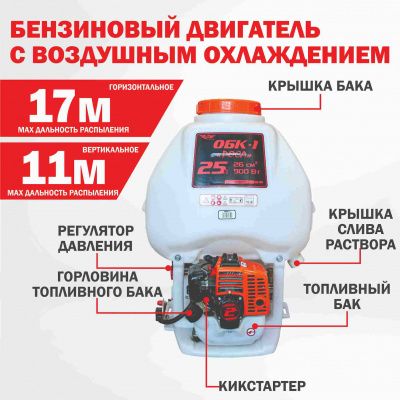 Опрыскиватель бензиновый TT ОБК-1 "Роса"