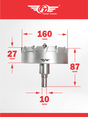 Коронка 160 мм по металлу победитовая ТТ