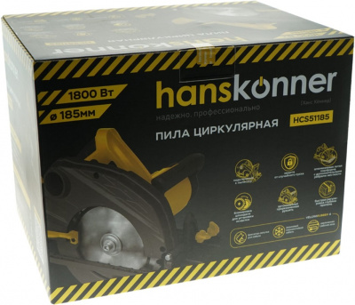 Пила циркулярная HANSKONNER HCS51185 185x20 1800Вт