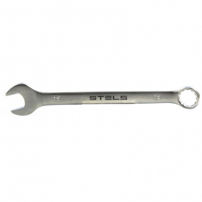 Ключ комбинированный 15мм STELS матовый хром