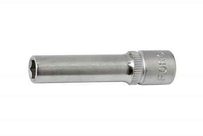 Головка  27мм 6-гранная удлиненная FORCE 1/2", дл.=77мм