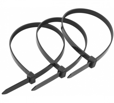 Хомут пластм. 4,8*500 мм, 25 шт, ЗУБР, черные
