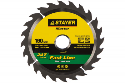 Диск (круг) пильный  STAYER "MASTER" 190*30(24Т)