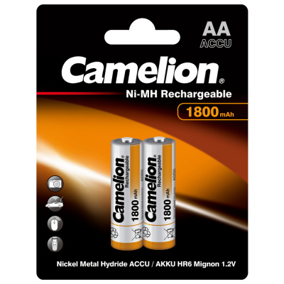 Батарейка аккумуляторная CAMELION Rechargeable NH-AA1800BP2 1800 mAh AA (2шт)