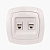 Розетка "ARIES" RJ-45+ Phone РК-135-ARI белая Sirius