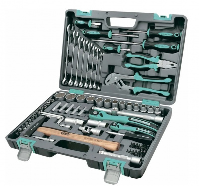 Набор инструмента STELS  76 предметов 1/2", 1/4", Сr-V