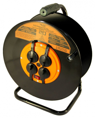 Удлинитель электрический 20 м 4 роз. ТТ ПВС 3х1,5 IP44 катушка металл. 