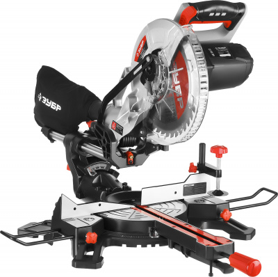 Пила торцовочная по дереву ЗУБР 1800Вт, 255мм, 5000 об/мин, с протяжкой, лазер