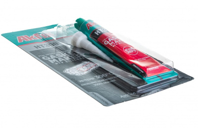 Герметик силиконовый AkFix HT300, черный, термостойкий, 50 мл