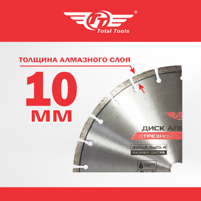 Диск (круг) алмазный по асфальту и бетону 350*25,4 (F40) TT