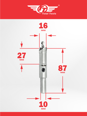 Коронка  16 мм по металлу победитовая ТТ