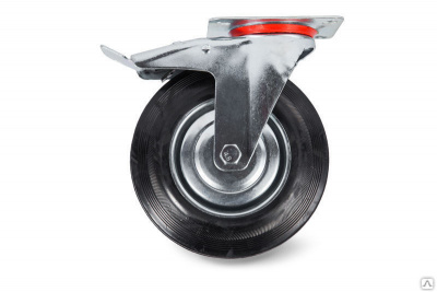 Колесо промышленное 200мм поворотное с тормозом SCB80