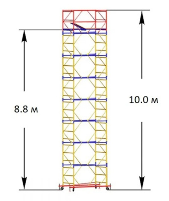 Вышка-тура ВСПР-250/1,2, Н=10.0 м