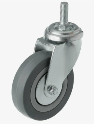 Колесо медицинское 80 мм поворотное с резьбой MED-3 M0V 3MM