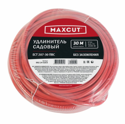 Удлинитель  садовый 30 м  ECT 207-30 ТТ ПВС (2x0,75) без заземления, IP44 в бухте