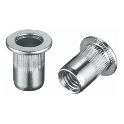 Заклепка резьбовая нержавейка, РИФЛЕНАЯ, цилиндр.бортик 4*10 мм (А2)