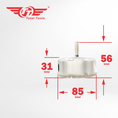 Коронка алмазная керамогранит/стекло/керамика  85 мм ТТ