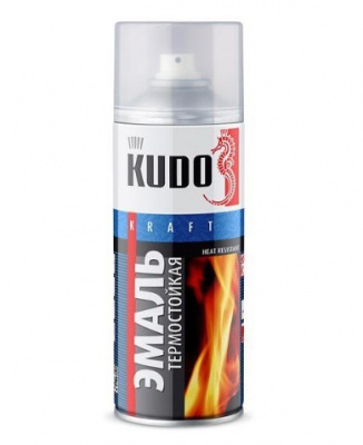 Краска 520мл KUDO белая термостойкая KU-5003