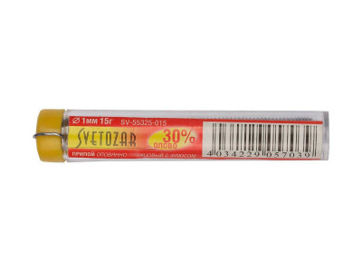 Припой СВЕТОЗАР 30% Sn/ 70% Pb, 15г