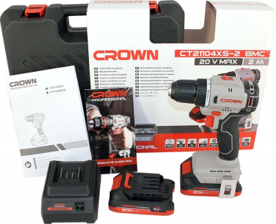 Дрель аккумуляторная (шуруповерт) CROWN CT21104HXS-2 20V