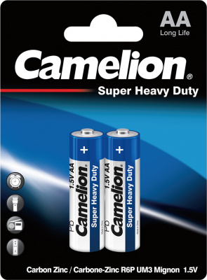 Батарейка CAMELION Super Heavy Duty R6P-BP2B AA (2шт)
