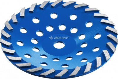 Чашка алмазная зачистная 230мм сегментированная двухрядная ЗУБР Профессионал