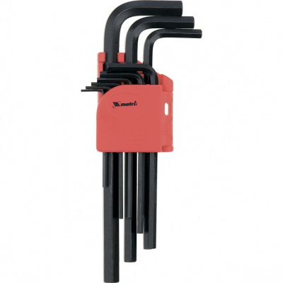 Набор кл. шестигранников 1,5-10мм, 9шт "MATRIX" удлиненные