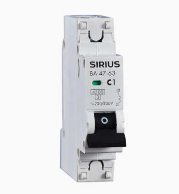 Автоматический выключатель ВА 47-63 1P 63А (С) 4,5кА Sirius