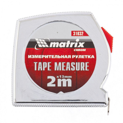 Рулетка  2м*13 мм "Matrix" Chrom
