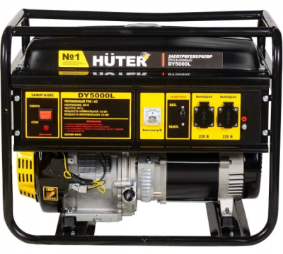 Бензогенератор HUTER DY5000L (без аккумулятора)