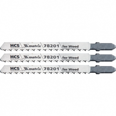 Полотно для эл/лобзика MATRIX  75*2,5мм, по дереву