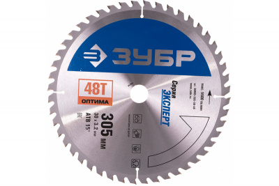 Диск (круг) пильный  ЗУБР "ОПТИМА" 305*30(48Т)