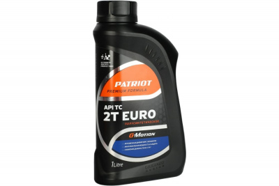 Масло моторное 1л. PATRIOT G-Motion 2T EURO двухтактное, полусинтетика