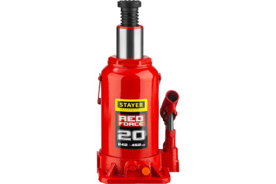 Домкрат 20,0 т STAYER "RED FORCE", h=242-452 мм