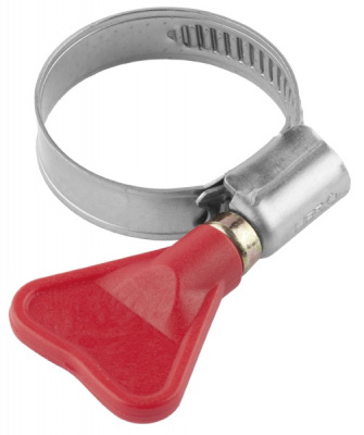 Набор хомутов металлических ЗУБР "Бабочка" 40-60мм,нерж.сталь, 50шт