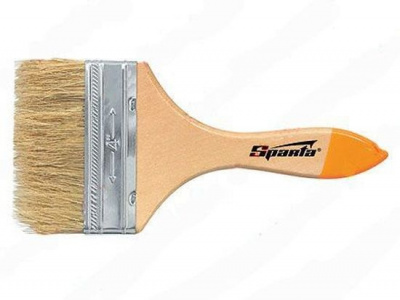 Кисть плоская 100мм Sparta "Slimline" дерев. ручка, натур. щетина