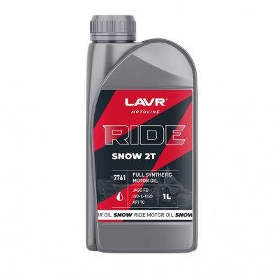 Масло моторное 1л. RIDE SNOW 2T FD, LAVR MOTO