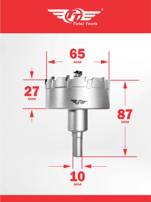 Коронка  65 мм по металлу победитовая ТТ