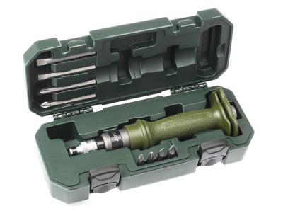 Отвертка ударная с усиленной ручкой со вставками 5/16"(SL8,10,PH2,3 длиной 36 и 80мм) ДЕЛО ТЕХНИКИ