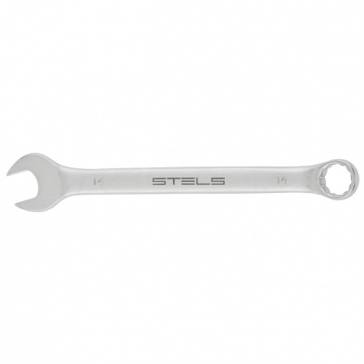 Ключ комбинированный 14мм STELS матовый хром