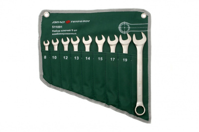 Набор кл. комб. 8-22мм ДЕЛО ТЕХНИКИ 9шт. тетрон.сумка