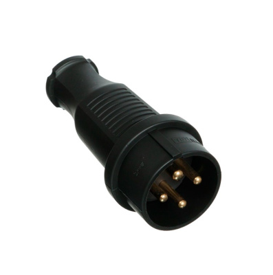 Вилка каучуковая прямая 380В 3P+PE 32A IP44 Sirius