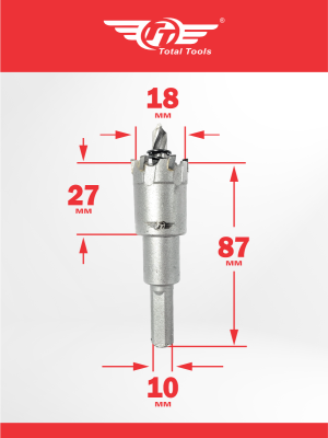 Коронка  18 мм по металлу победитовая ТТ