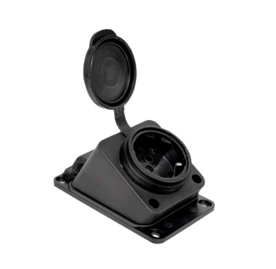 Розетка каучуковая, одноместная с защитной крышкой 380В 3Р+РЕ 32А IP44 Sirius