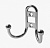 Крючок вешалка 2-х рожковый 1205